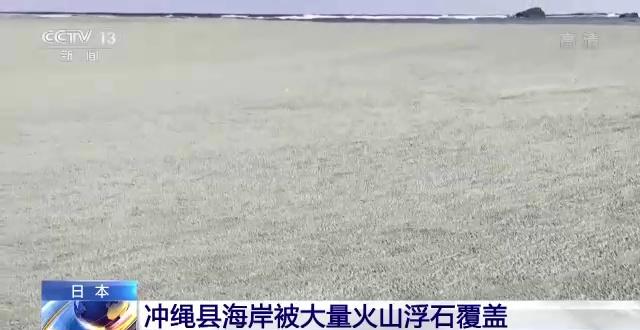 海岸被大量火山浮石覆盖日本冲绳居民这是灾难