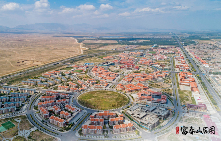 这是2019年9月3日拍摄的宁夏回族自治区银川市永宁县闽宁镇新区新貌.