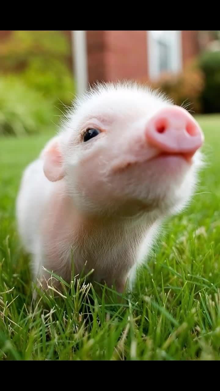 猪的照片可爱萌萌图片