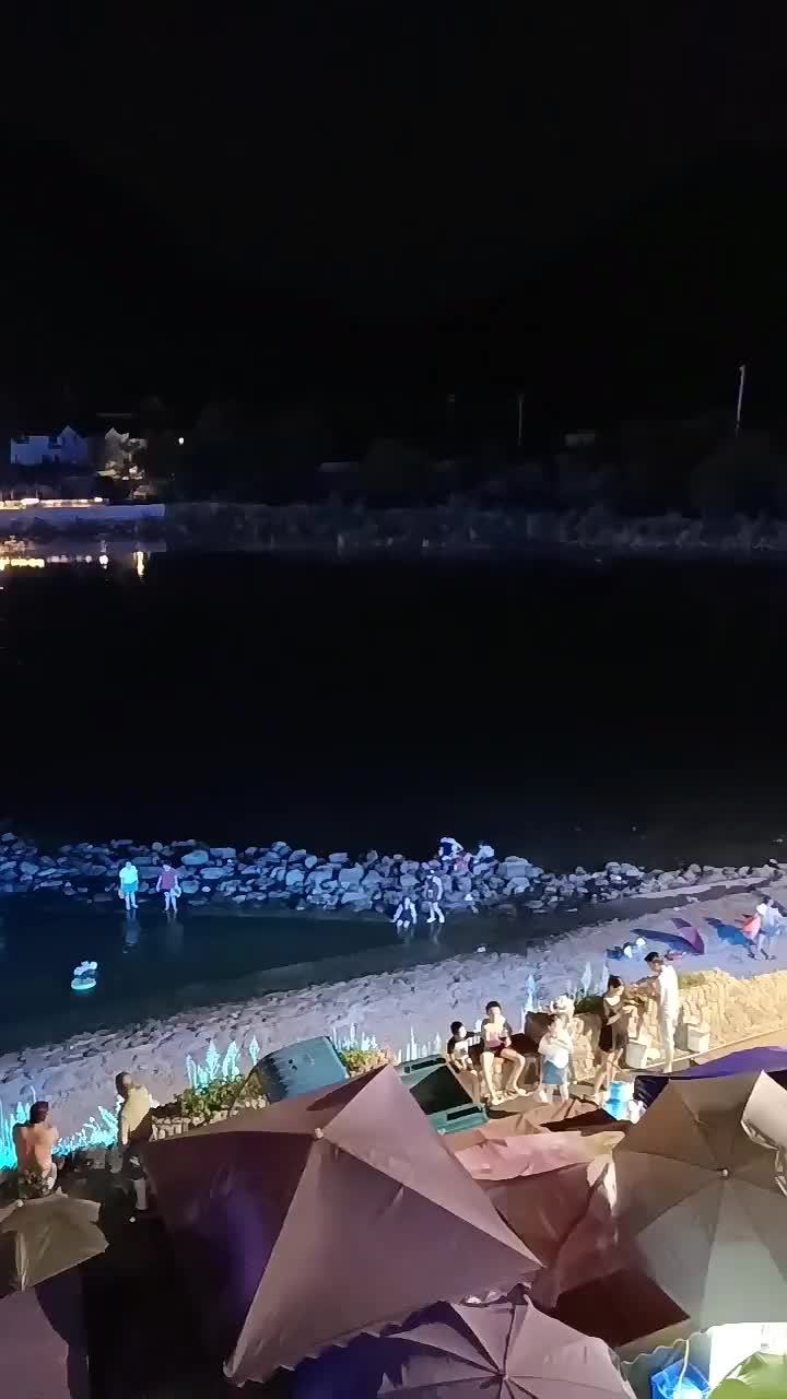 杭州富阳龙鳞坝夜景