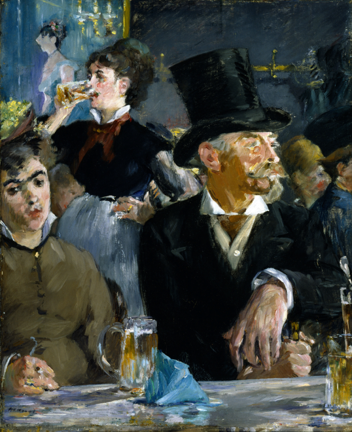 7.爱德华·马奈：《咖啡厅音乐会（The Café-Concert）》，布面油画，48×30 cm，1878年，美国巴尔的摩沃尔特斯艺术博物馆藏。.jpg