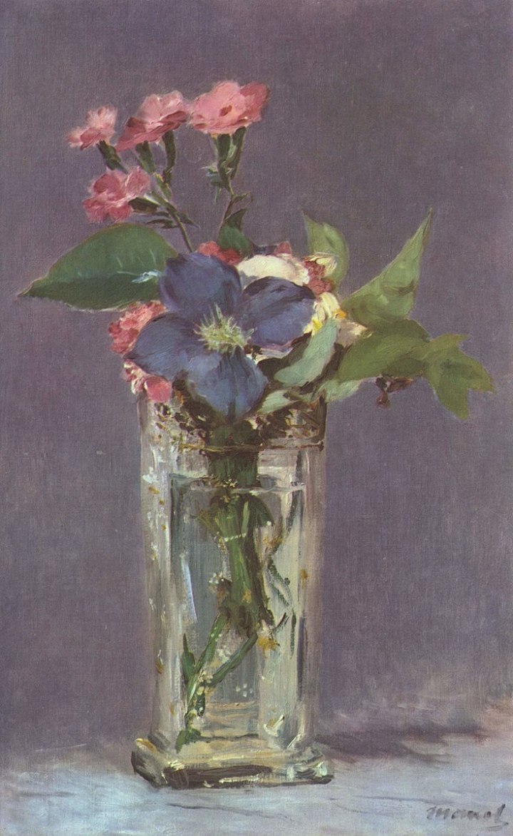 49.爱德华·马奈：《水晶花瓶里的花》，布面油画，32 × 24 cm，1882年，法国奥赛博物馆藏。.jpeg