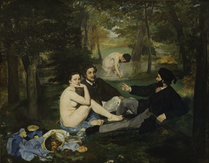 爱德华·马奈：《草地上的午餐》，布面油画，208 x 264.5 cm，1862-1863年，巴黎奥赛博物馆藏.jpg