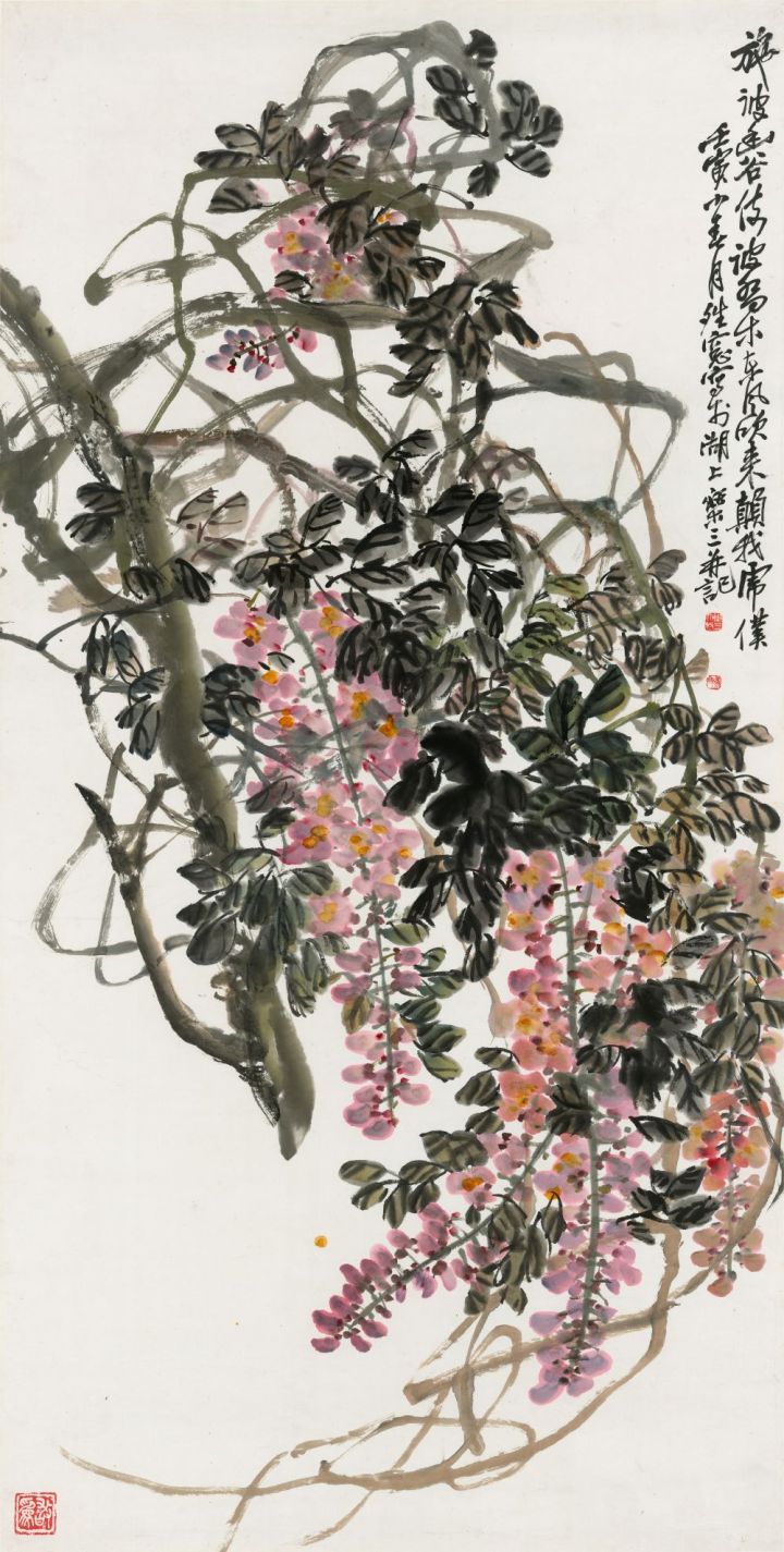 1962年作《紫藤》（美院藏）98×50cm.jpg
