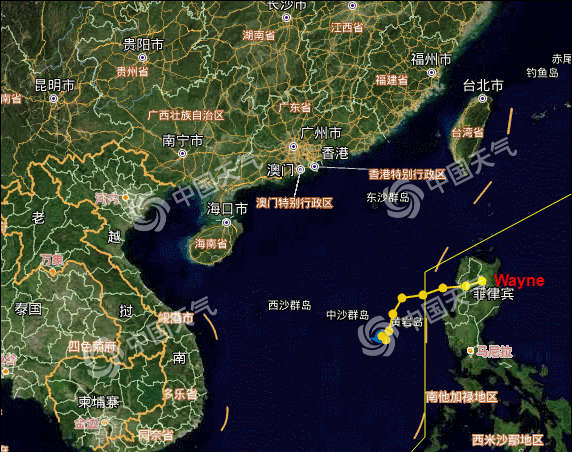 1986年第13号台风“韦恩”路径图.gif