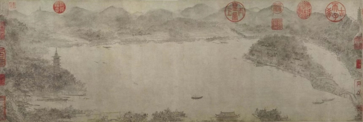 纵目阔远的西湖全景图像——南宋李嵩《西湖图》赏析