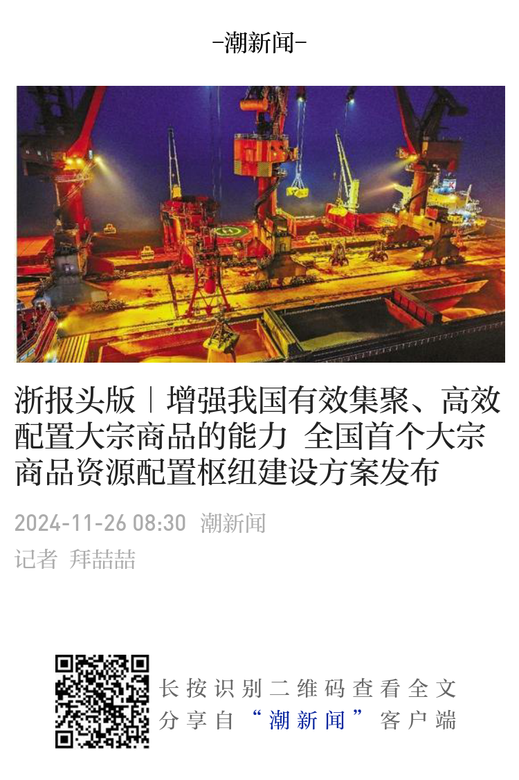 大宗商品资源配置枢纽怎么建设？浙江的工作重点来了